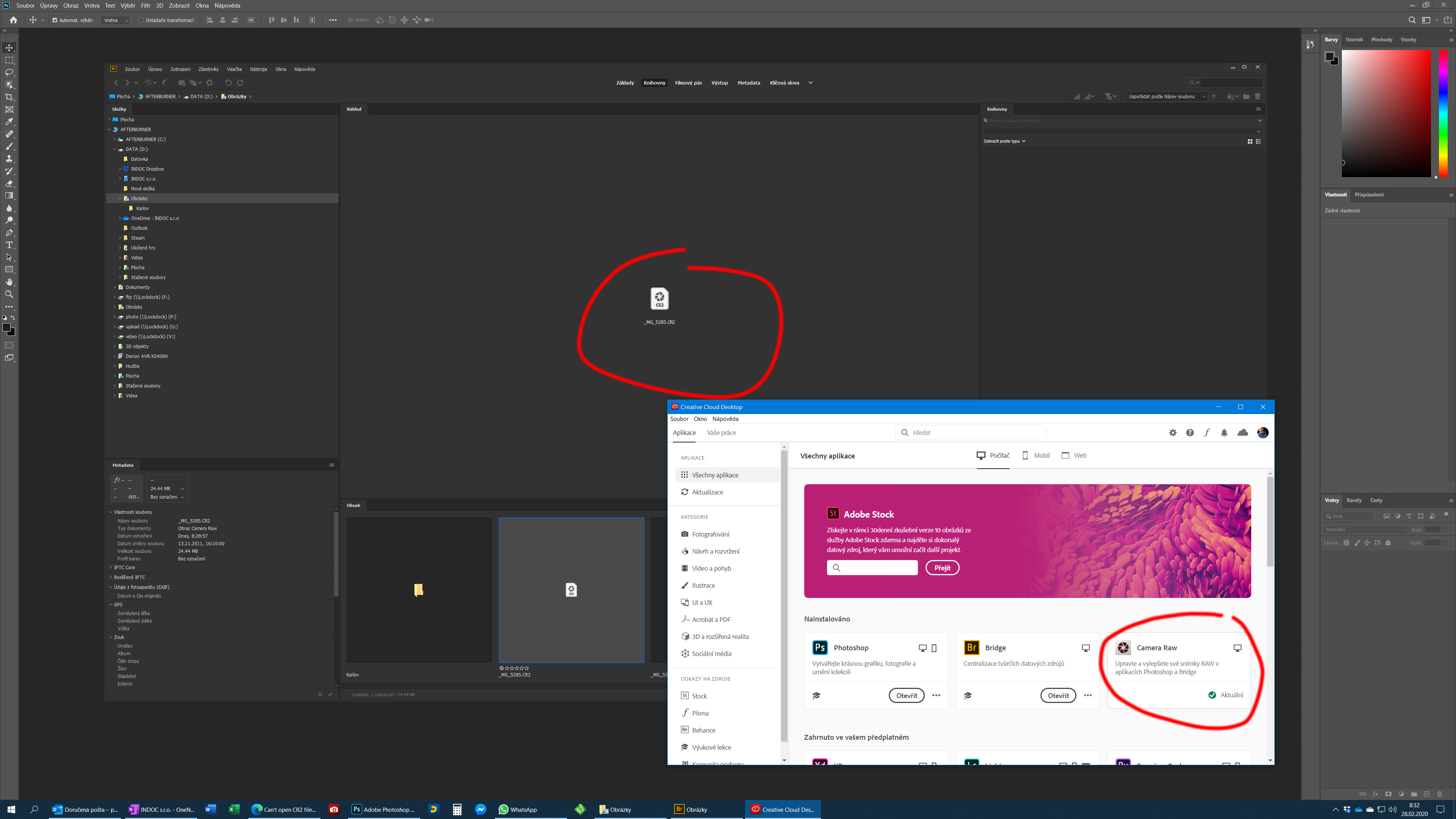 can t open cr2 files in photoshop