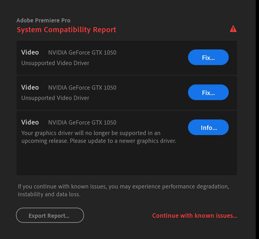 Nvidia studio driver adobe premiere hot sale