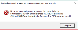 No se encuentra el punto de entrada del procedimie... - Adobe Community ...