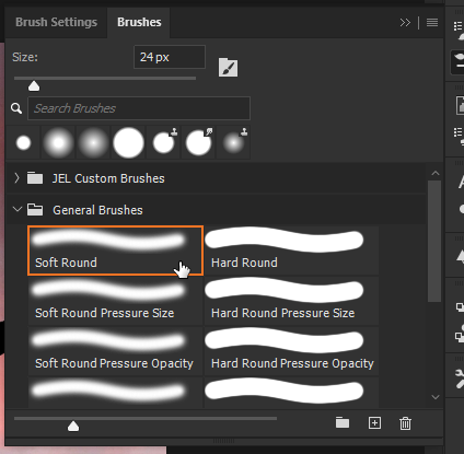 Soft round 2025 brush photoshop