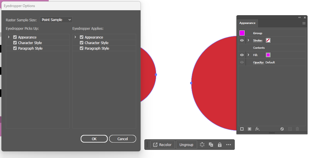 Adobe Illustrator 2024 Bugs Appearance Eyedropper Adobe Community   633711i32F8DF50C70A11EF