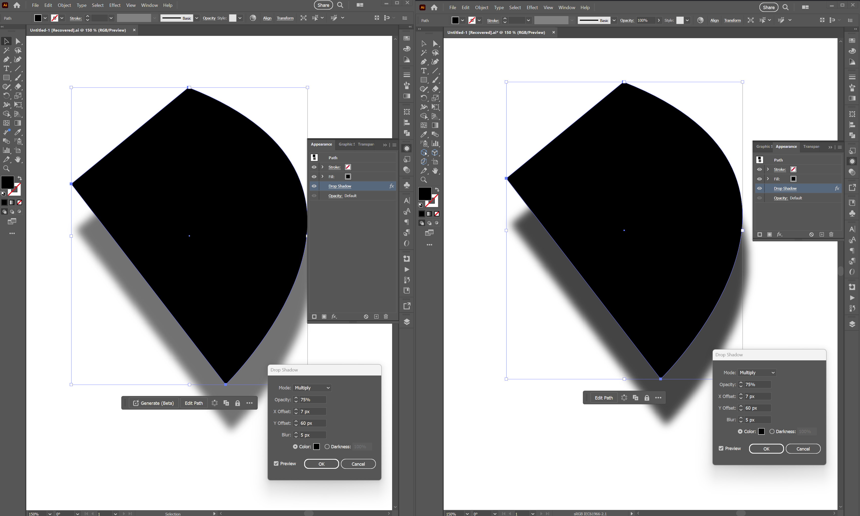 Illustrator 28.1 and drop shadows? - Adobe Community - 14299331