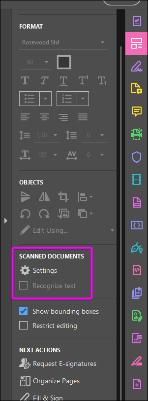 how to turn off automatic ocr in adobe acrobat