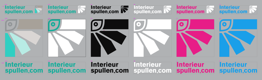 example of 3 logotypes with a total of 18 artboards