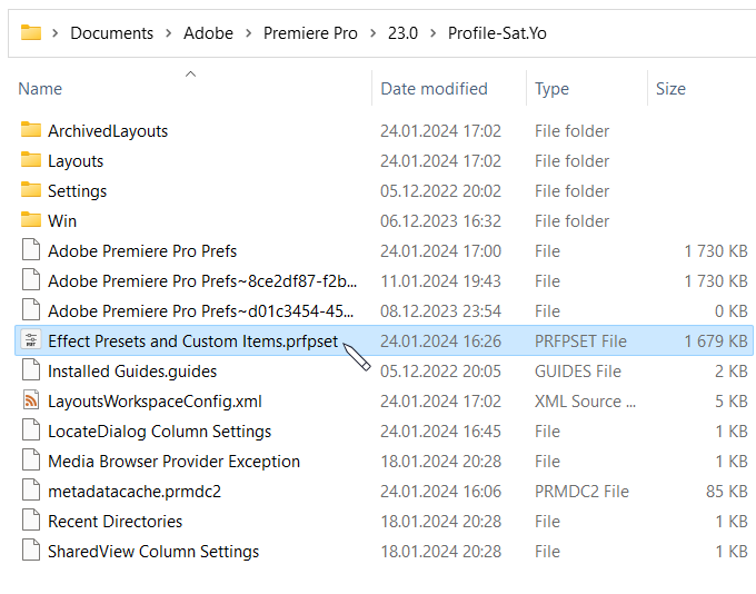 How to delete default preset folders in Premiere P... Adobe Community