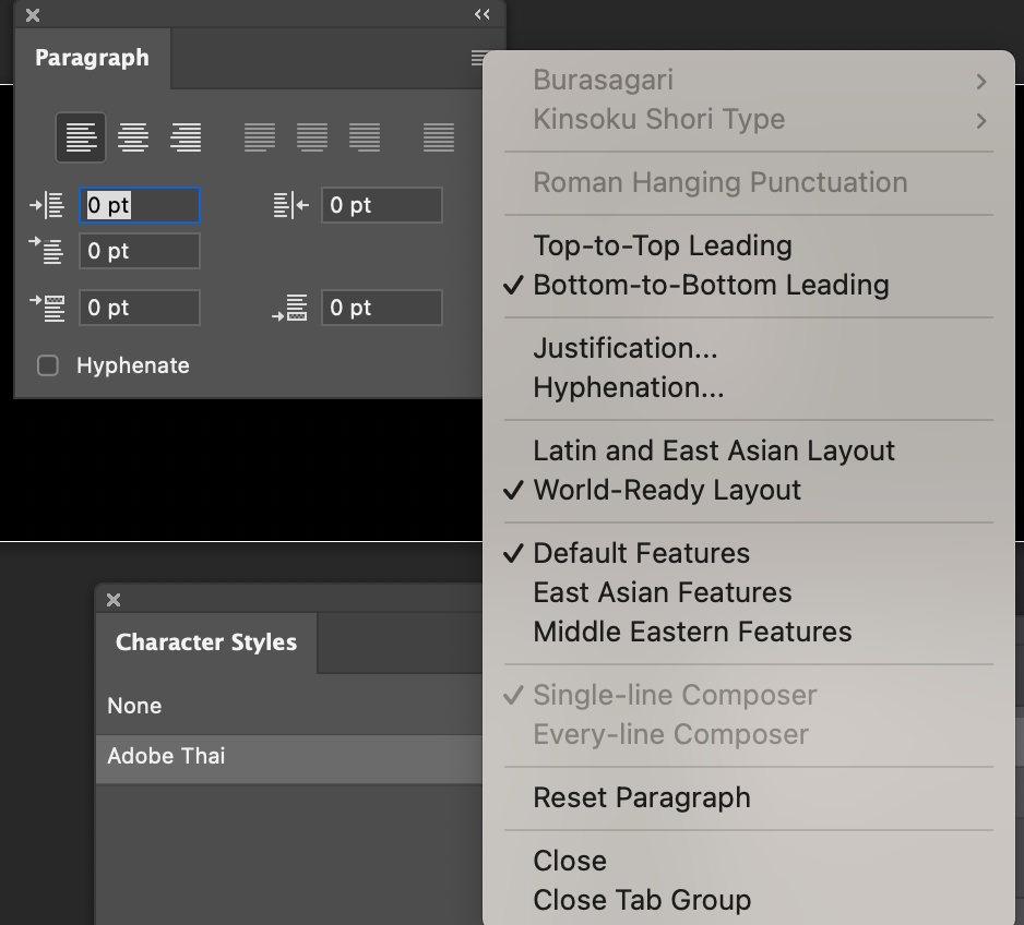 Thai glyphs error only happening in text layers fr... - Adobe Community ...