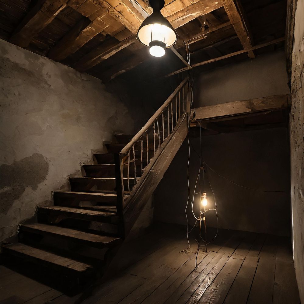 Firefly old house's basement with the staircase to the first floor; interior architecture of abandon.jpg