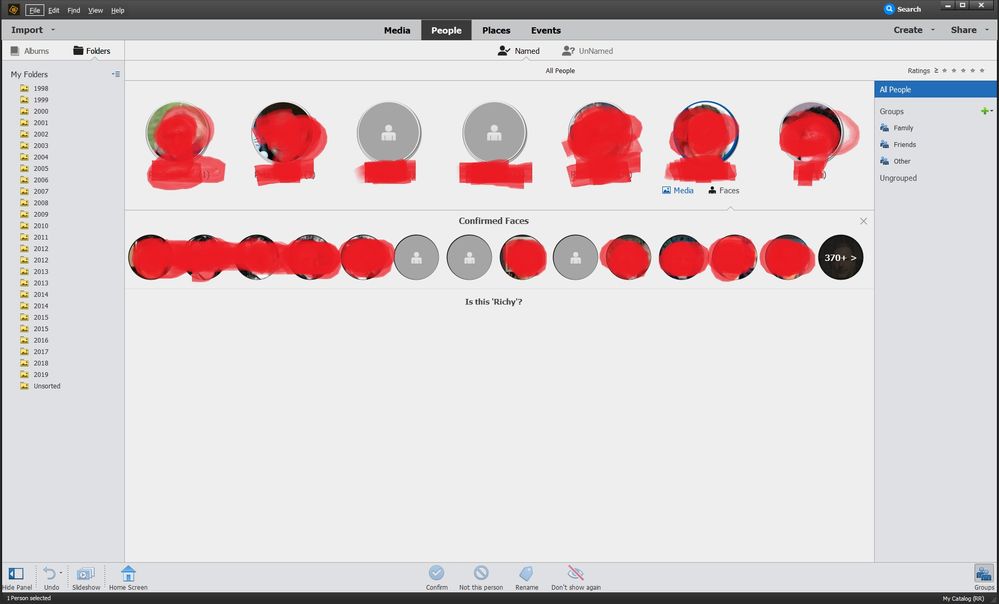 adobe photoshop elements organizer face