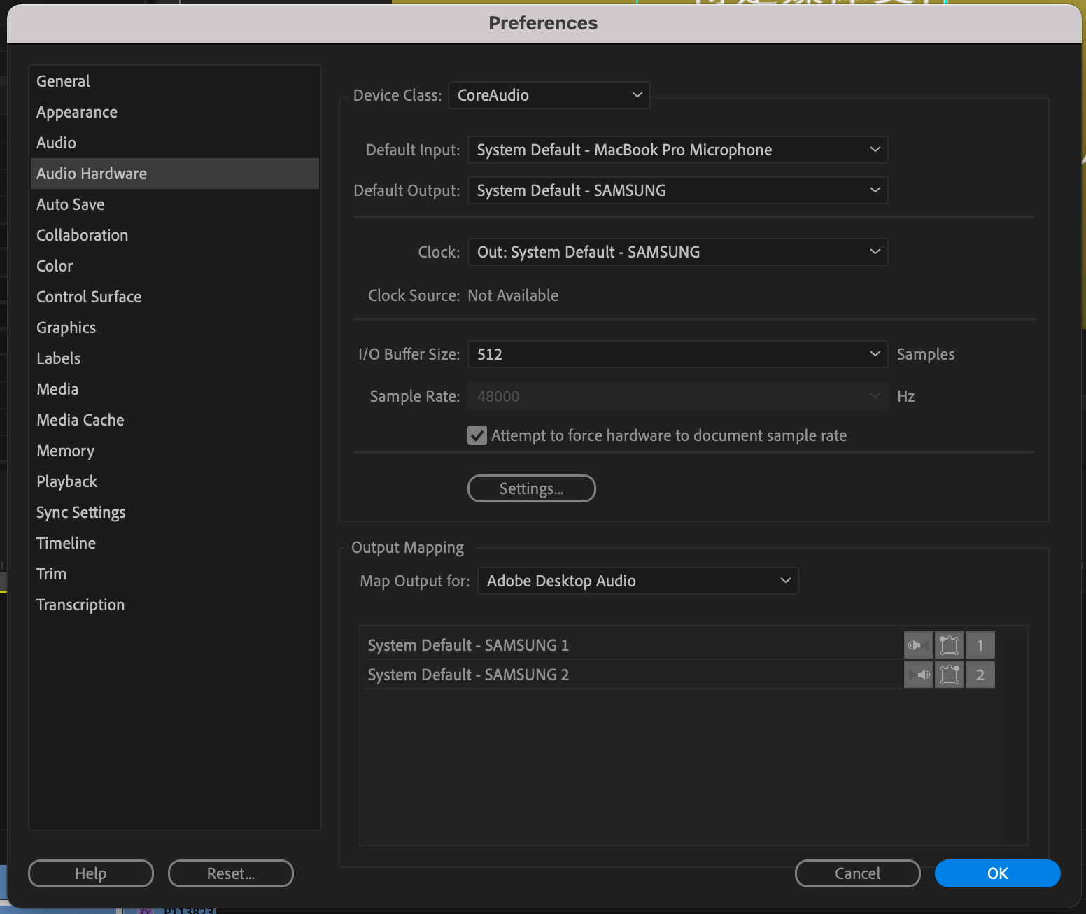 Device sample rate could not be set (Premier Pro) Adobe Community