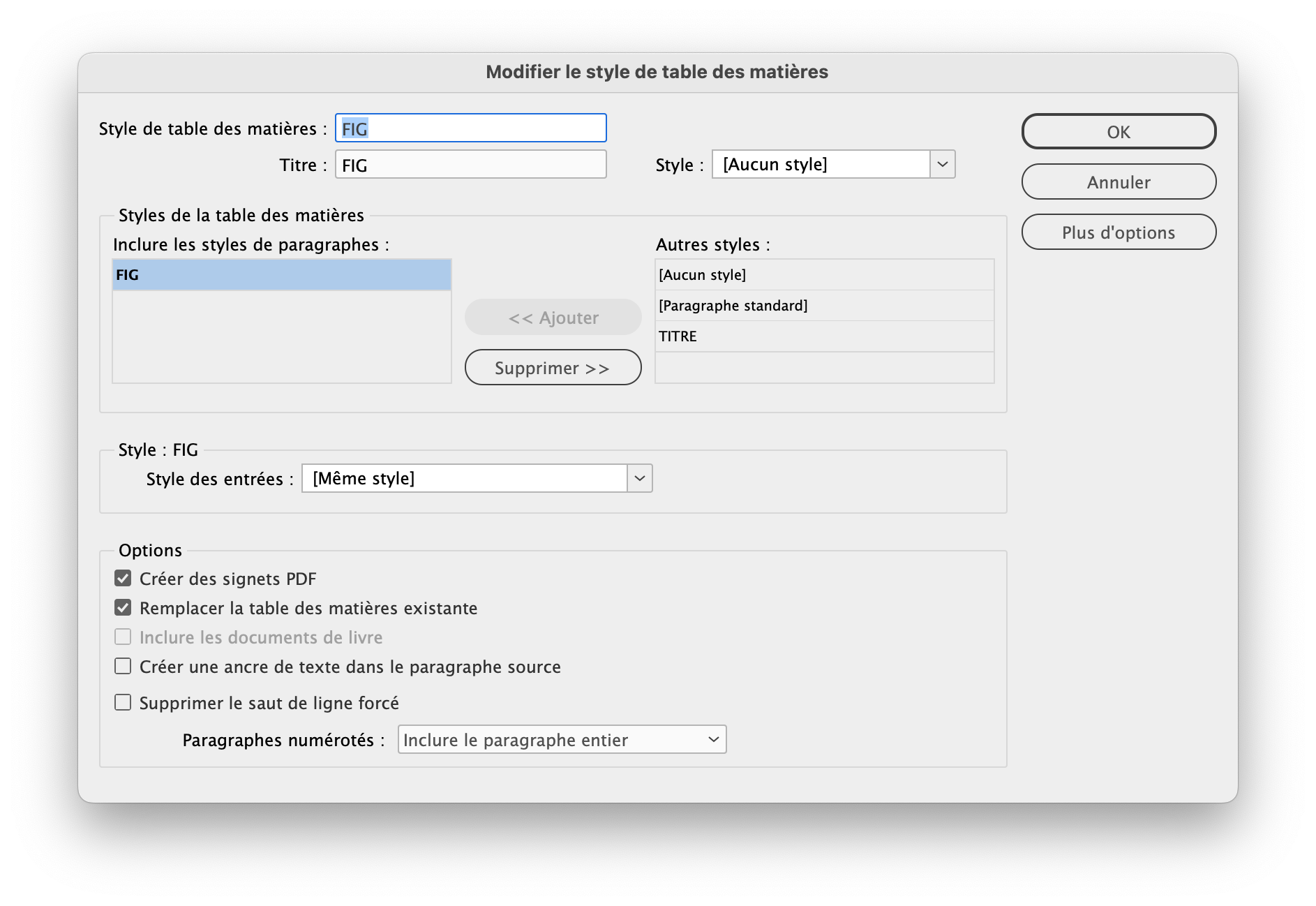 table des illustratyion et table des matières - Adobe Community - 14479652