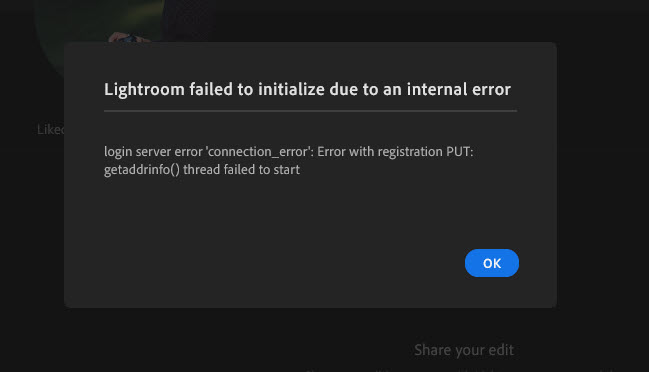 Lightroom failed to initialize - Adobe Community - 13619029