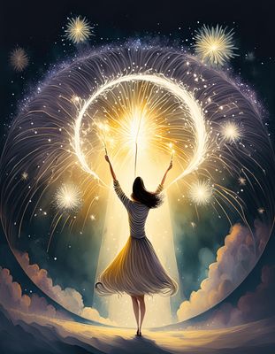 Firefly unlocking your creativity with sparklers, fireworks, dancing people, mystic cloud portal 803.jpg