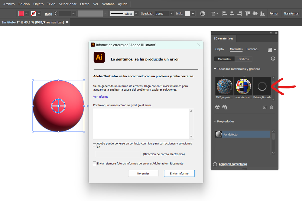 Error al abrir la herramienta 3D y Materiales.png