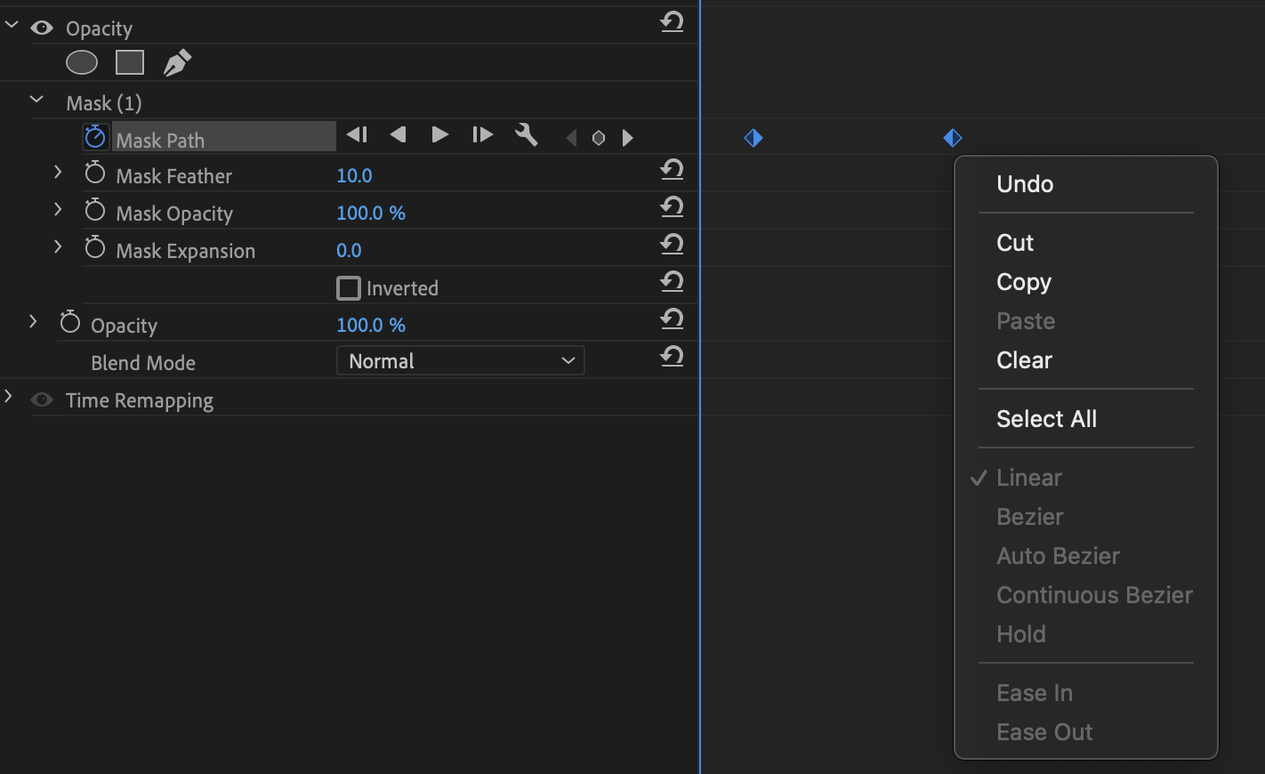 Easing For Mask Path Keyframes - Adobe Community - 14542604