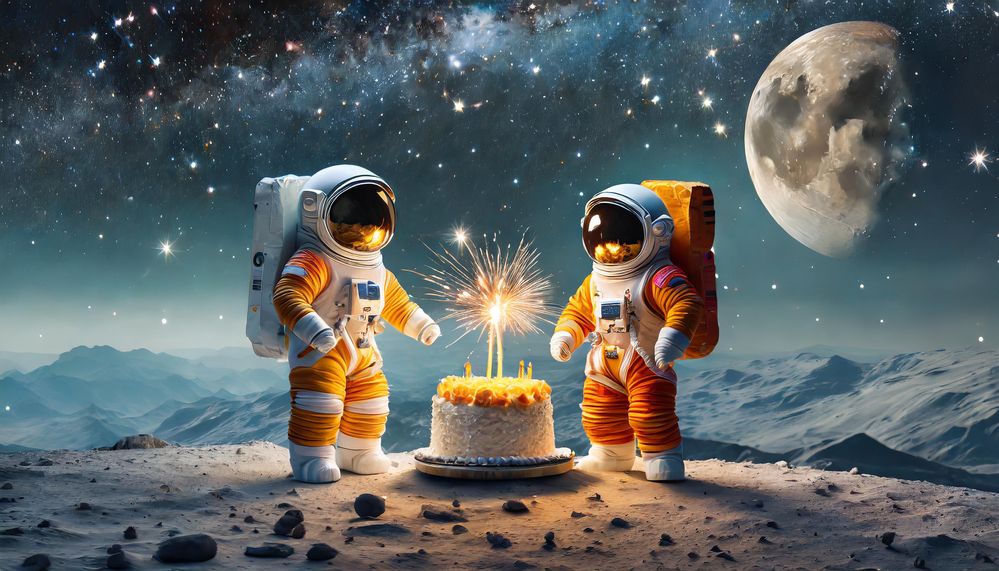 Firefly a small bubbly celebration on the moon. Against the backdrop of the surrounding space, stars (3).jpg