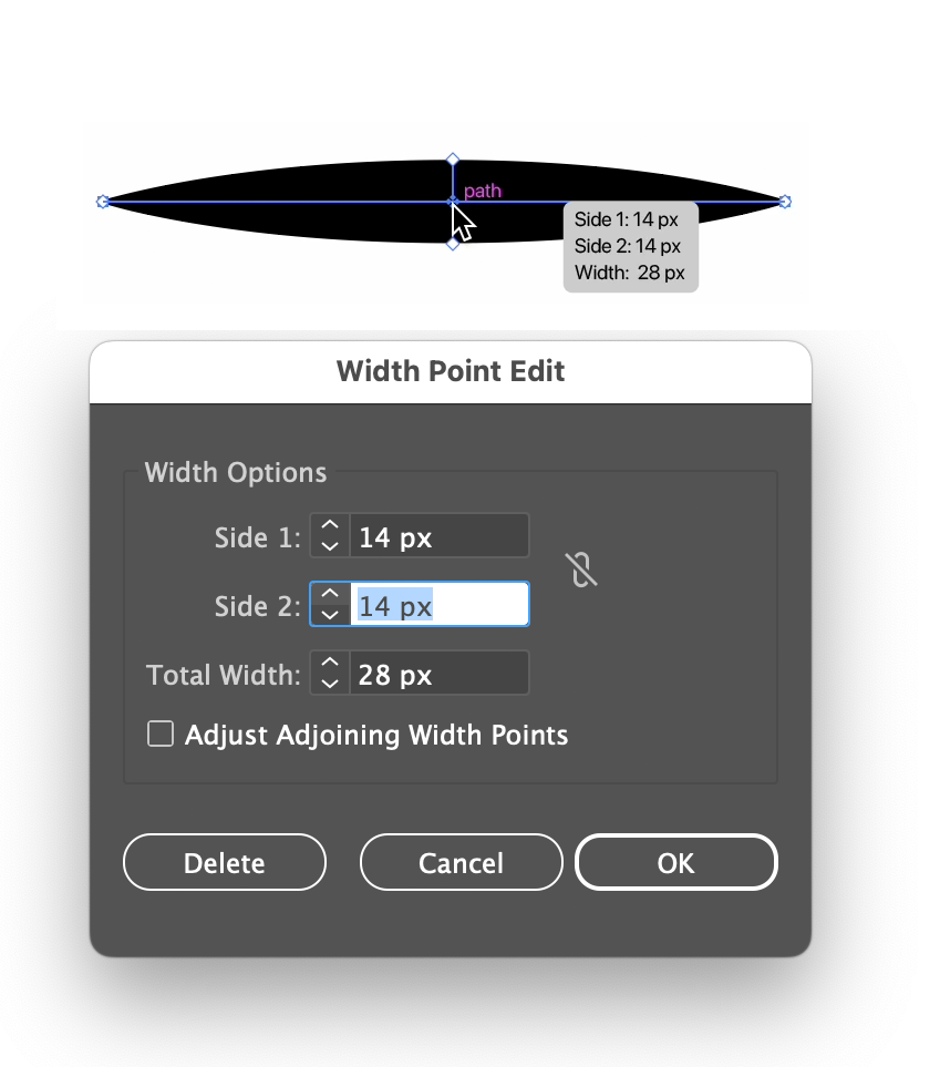 adobe illustrator stroke width tool