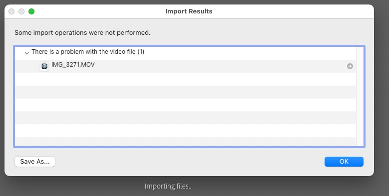 .mov Files Will Not Import Nor Will They Any Longe - Adobe Community 