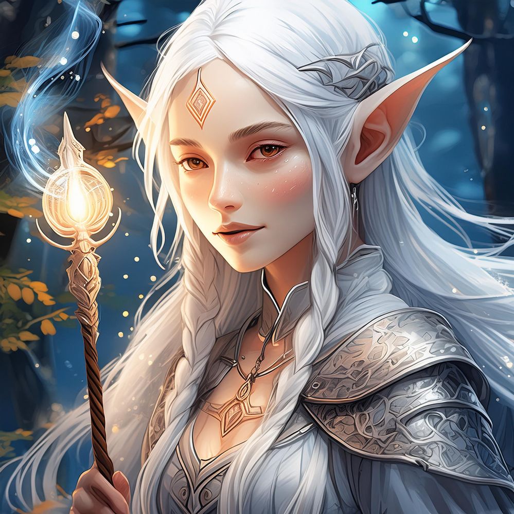Firefly A scholarly adult moon elf wizard with pale white skin; long flowing beautiful white hair, a.jpg