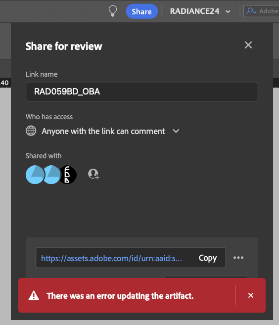 Solved: There was an error updating the artifact - Page 2 - Adobe ...