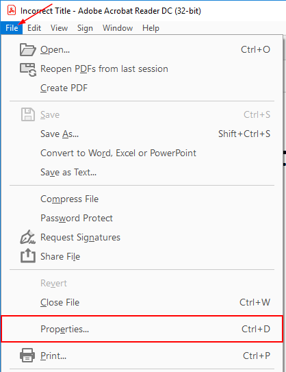 Adobe-Acrobat-Reader-Properties-in-File-Menu