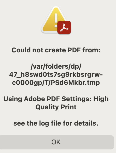 Can't print pdf's from new iMac - Adobe Community - 14608652