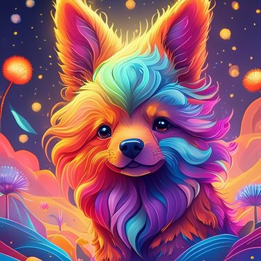 Firefly furry dog, colourful, bright, fantasy, cinematic 98891.jpg