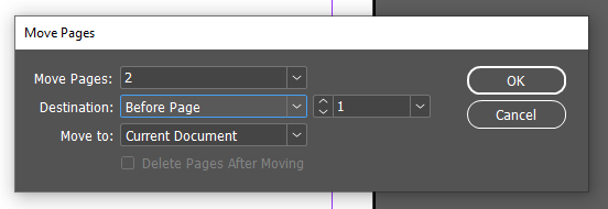 Unable to move pages - Adobe Community - 14630225