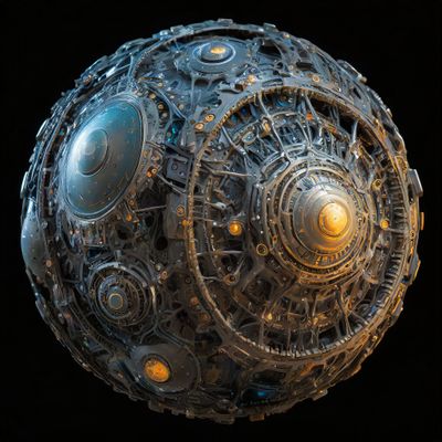 Firefly 3d material, a sphere covered in alien biomechanical, isolated on black 49728.jpg