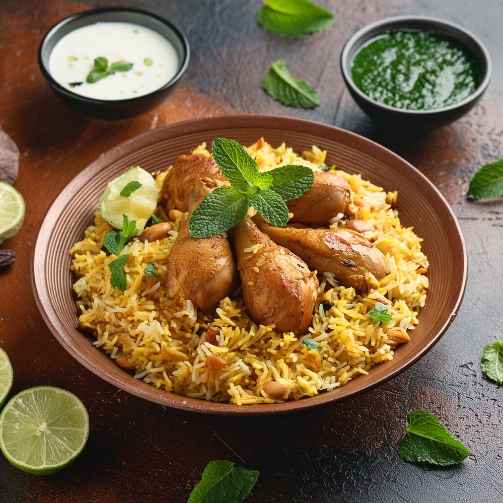 Firefly chicken biryani with mint sauce 90730.jpg