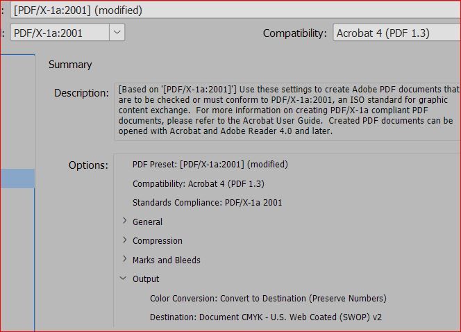 ID preset for x-1a
