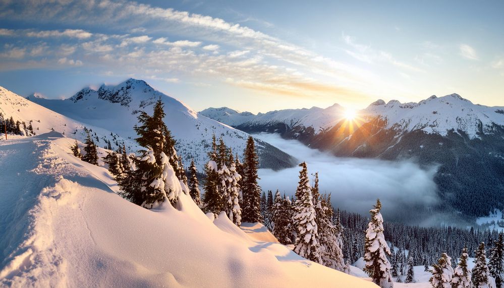 Firefly Create a photo of Blackcomb, Whistler, BC , Canada sunset, winter months 49178.jpg