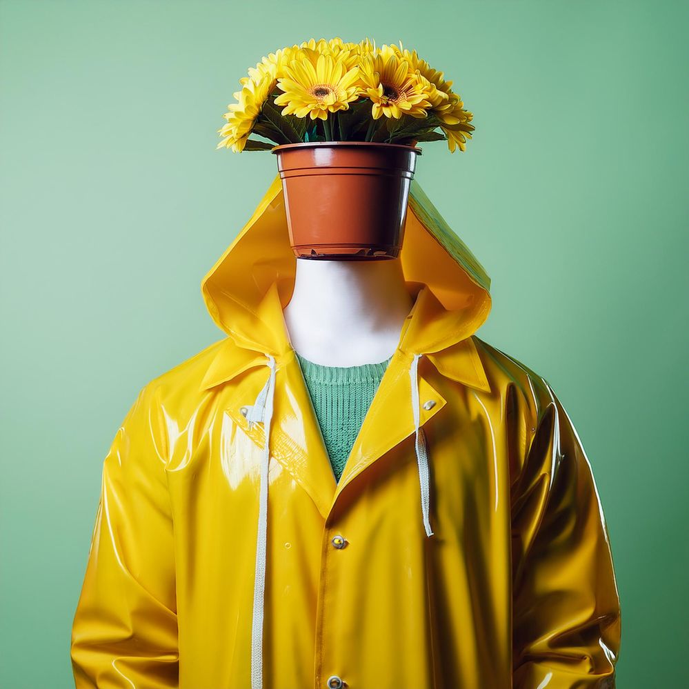 Firefly dress up in a raincoat with a flower pot on your head 52976.jpg