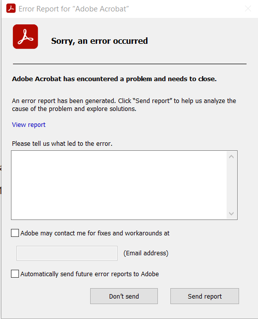 Solved: Re: Adobe Acrobat Crashes After Selecting Request ... - Adobe ...