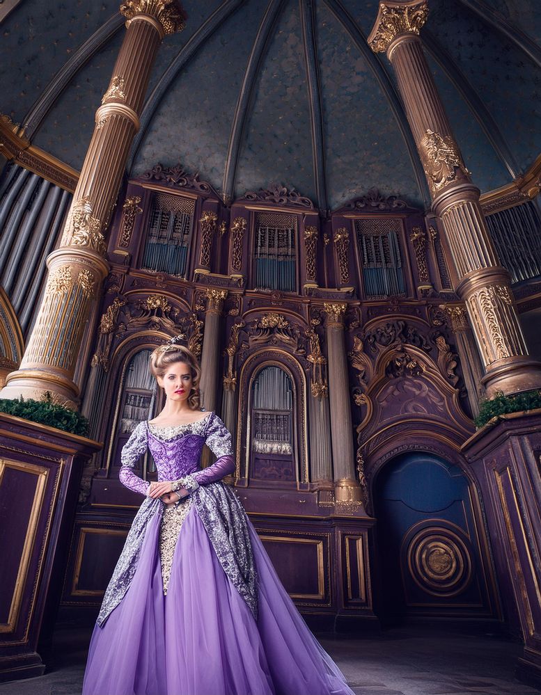 Victorian Rococo dress costume in shades of purple.jpg