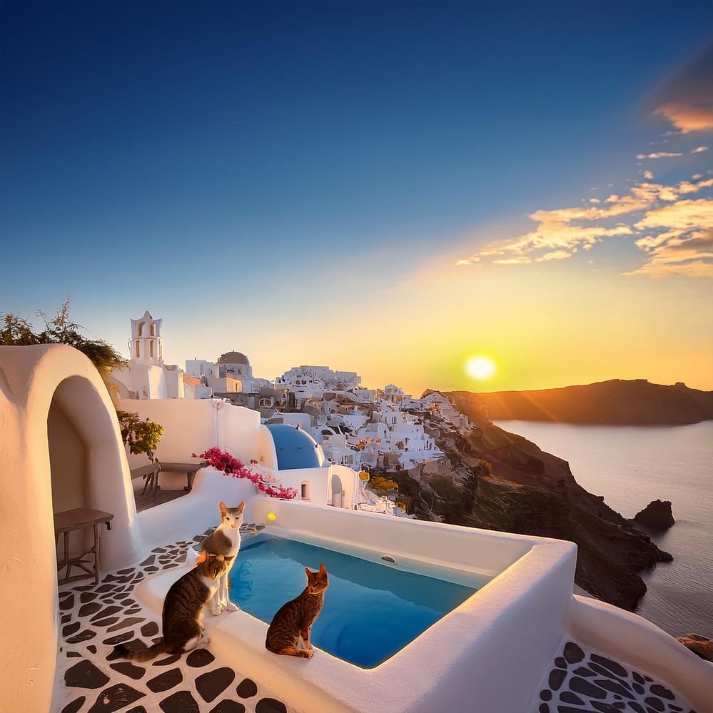 Firefly architectural rendering of a modern cave home in Oia, Santorini with a beautiful view of the.jpg