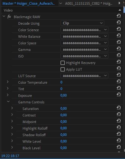 Solved: Can't remove LUT from Clips BRAW - aaaaa - Adobe Community