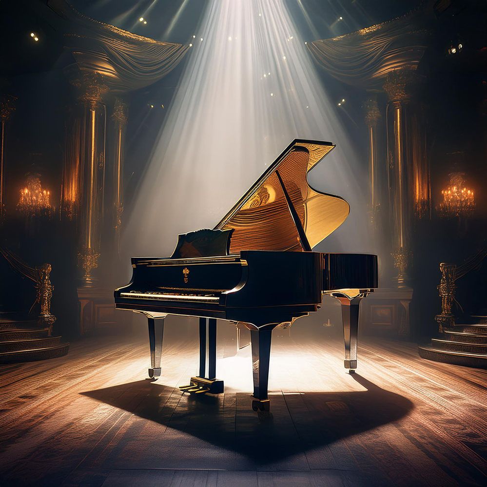 Firefly grand piano on stage under spotlight, cinematic, dark scene for classical concert, moody 576.jpg