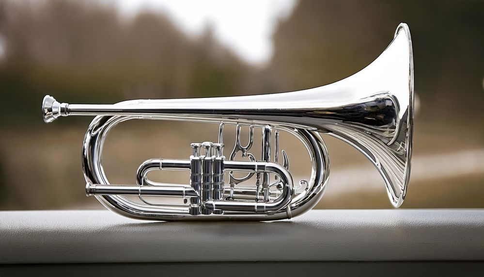 Firefly Marching Baritone made of sterling silver. It is like a trumpet but with a larger bell. 9675(1).jpg