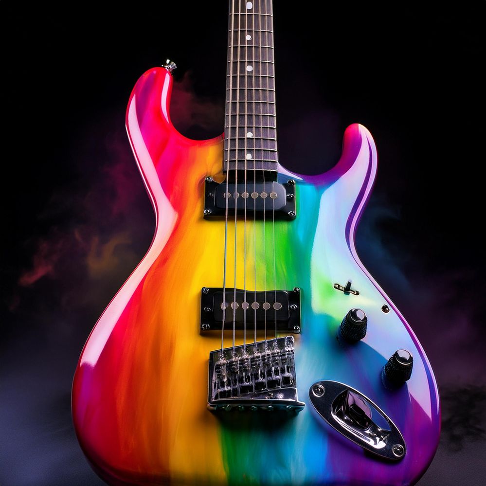 Firefly electric guitar in vibrant rainbow colors 18789.jpg