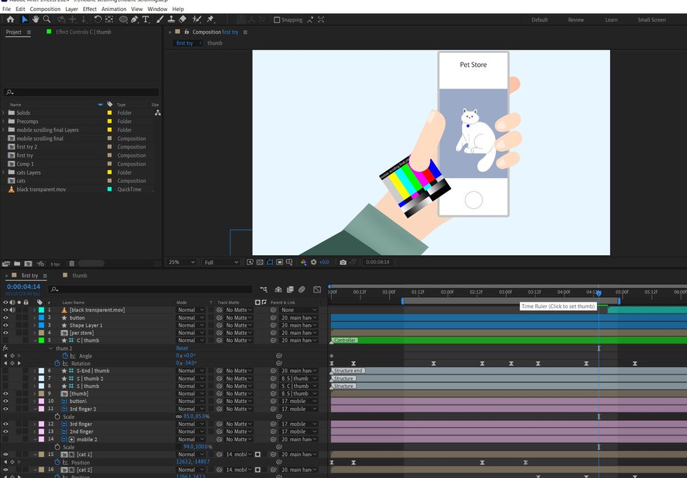 after merging layers in PS