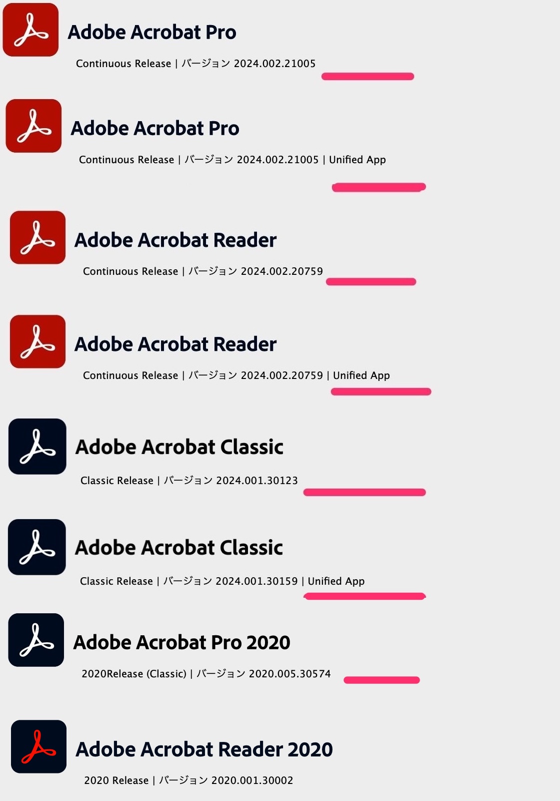 解決済み: Acrobat Readerのバージョン表記について - Adobe Community - 14840331