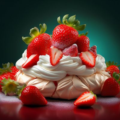 Firefly Strawberry pavlova in the royal French style, with beautiful strawberries and whipped cream .jpg