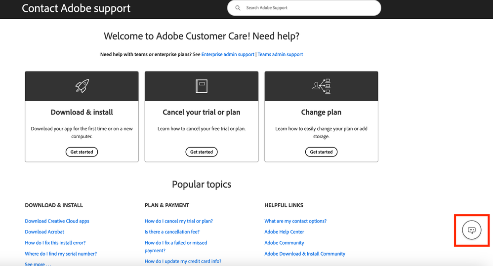 Adobe Customer Care with Chat Pod Highlight.png