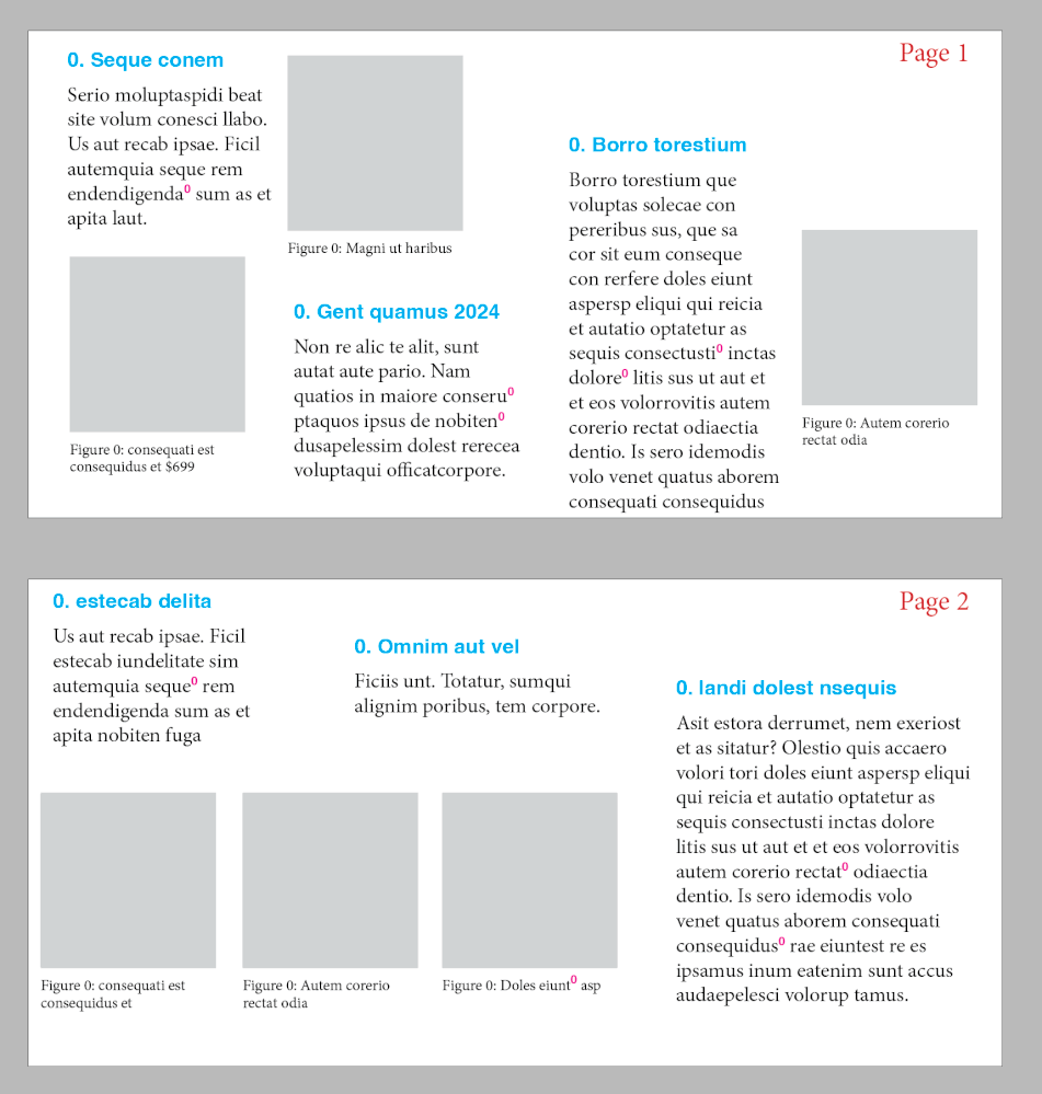 Demo document. None of the frames are threaded.