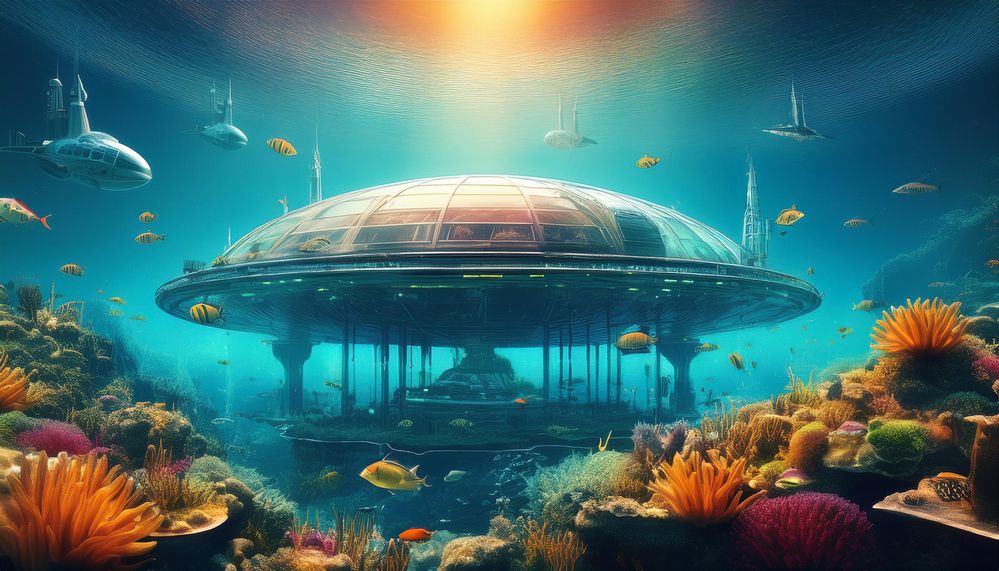 Firefly Underwater futuristic city with a large protective dome surrounded by coral and all kinds of-3.jpg