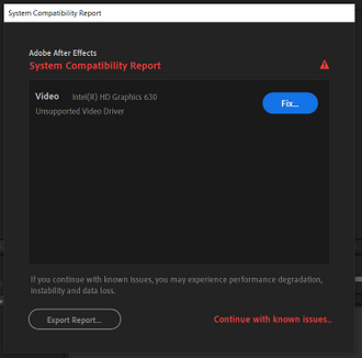 Solved System compatibility report Unsupported Video Dri