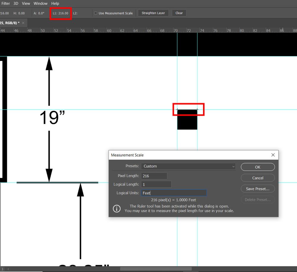 set custom measurement scale
