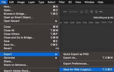 Legacy export will show just what's ON