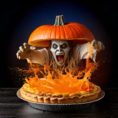 Firefly a ghoul busting out of a large pumpkin pie 81458.jpg