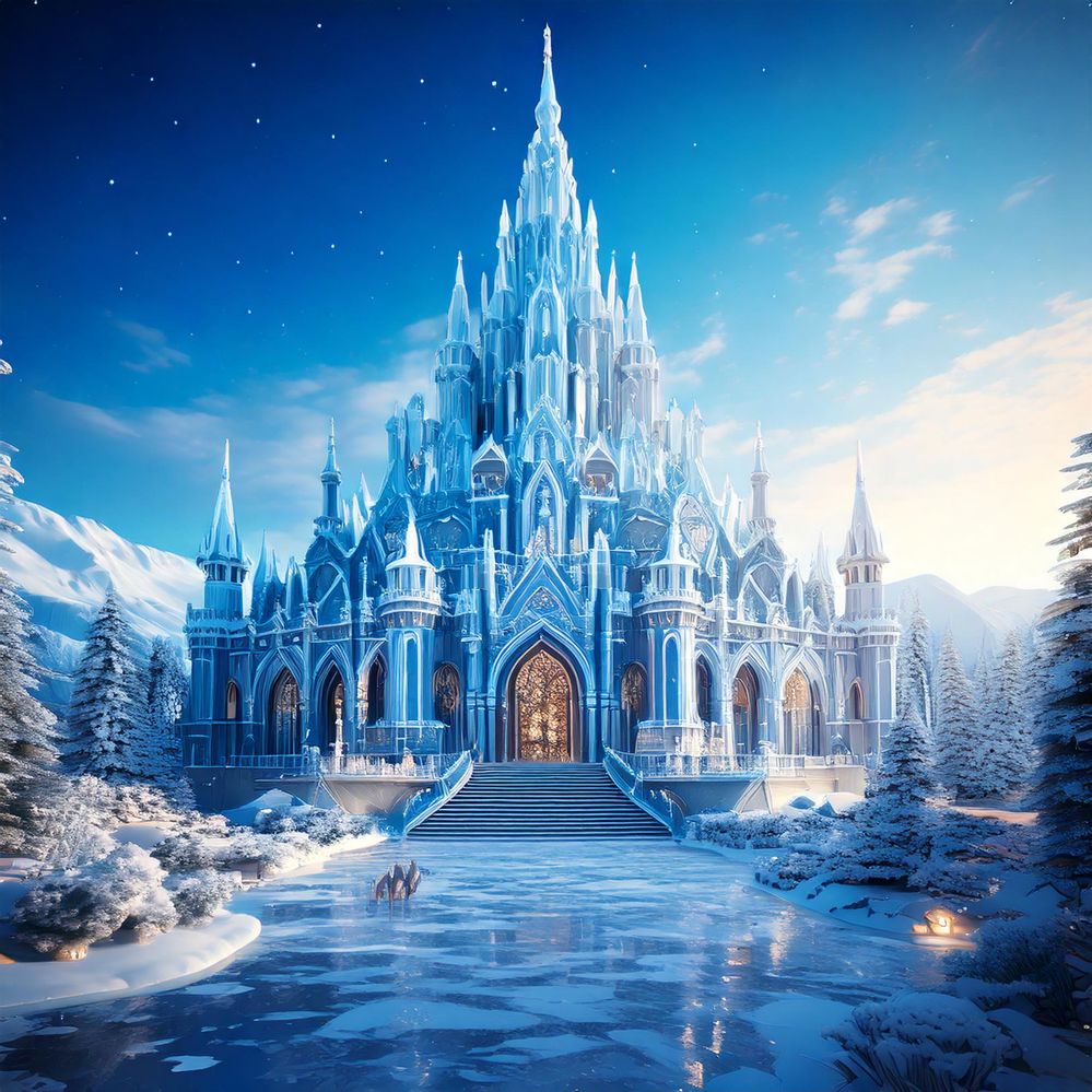 Firefly Imagine a magnificent, glistening ice palace rising majestically in a vast, frozen expanse.  (2).jpg